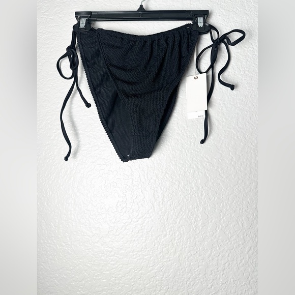 NWT Good American Black Textured Bikini Top and Bottom - Picture 5 of 8